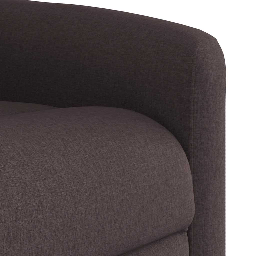 vidaXL Relaxsessel mit Aufstehhilfe Dunkelbraun Stoff