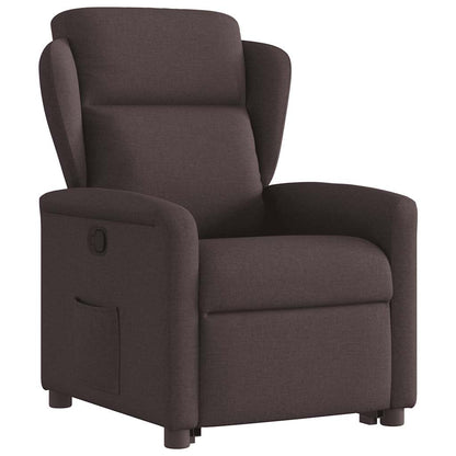 vidaXL Relaxsessel mit Aufstehhilfe Dunkelbraun Stoff