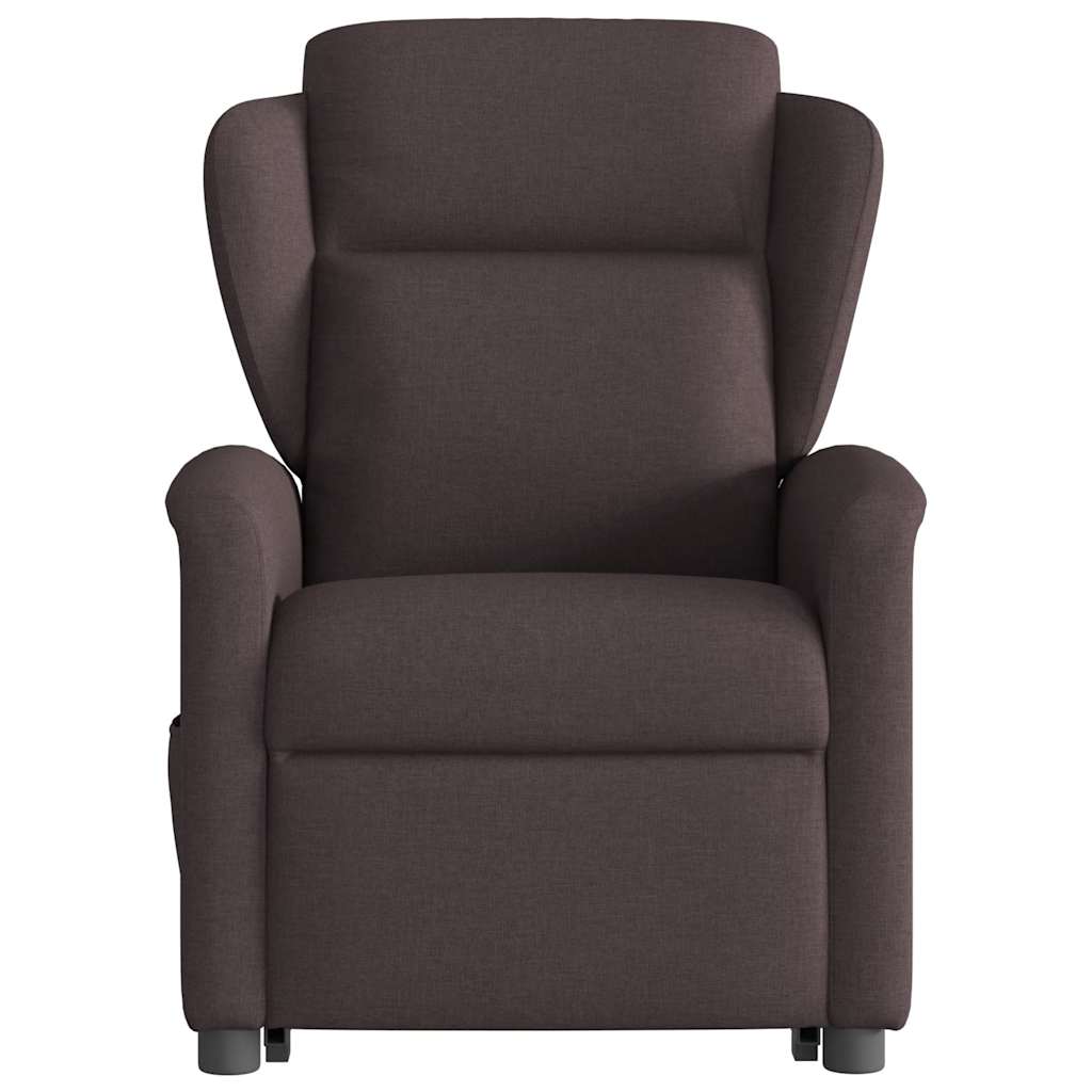 vidaXL Relaxsessel mit Aufstehhilfe Dunkelbraun Stoff