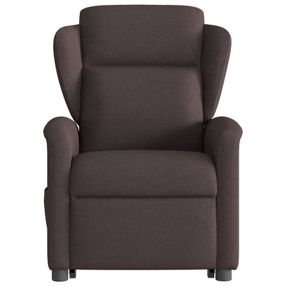 vidaXL Relaxsessel mit Aufstehhilfe Dunkelbraun Stoff