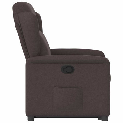 vidaXL Relaxsessel mit Aufstehhilfe Dunkelbraun Stoff