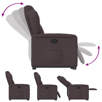 vidaXL Relaxsessel mit Aufstehhilfe Dunkelbraun Stoff