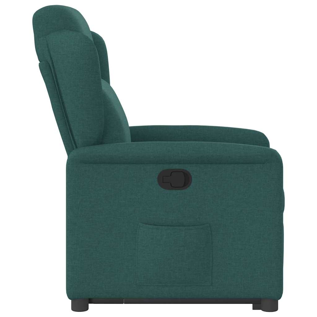 vidaXL Relaxsessel mit Aufstehhilfe Dunkelgrün Stoff