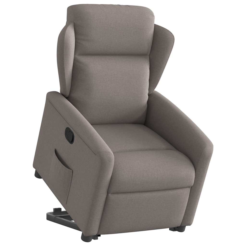 vidaXL Fauteuil relax releveur taupe en tissu