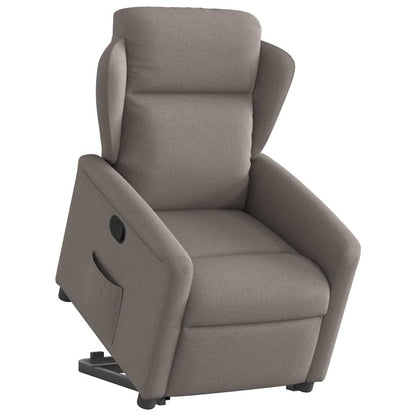vidaXL Fauteuil relax releveur taupe en tissu
