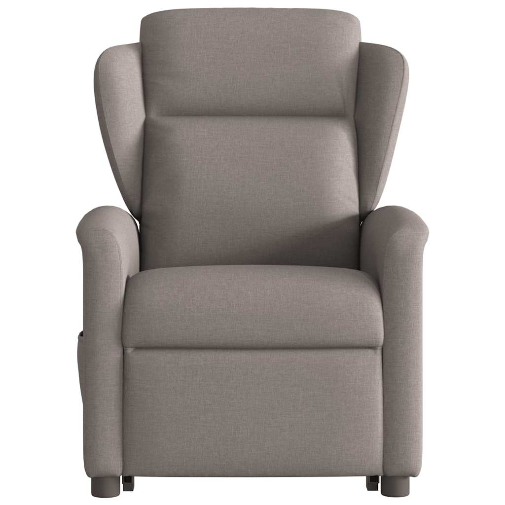 vidaXL Fauteuil relax releveur taupe en tissu