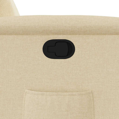 vidaXL Fauteuil relax électrique crème en tissu