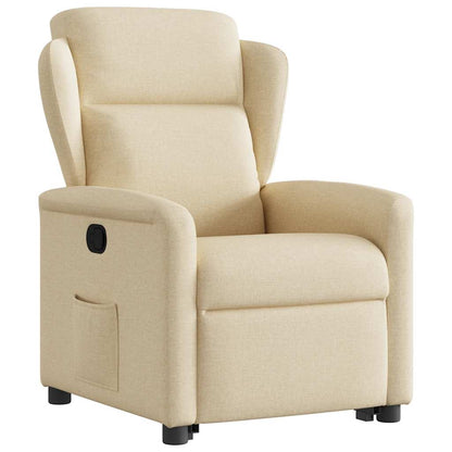 vidaXL Fauteuil relax électrique crème en tissu