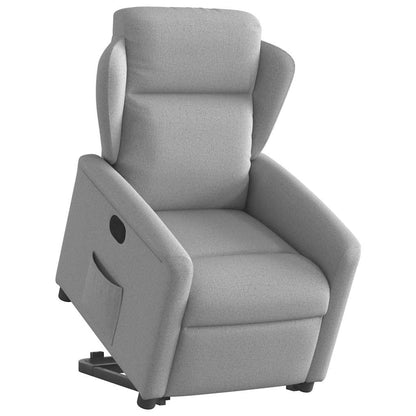 vidaXL Relaxsessel mit Aufstehhilfe Wolkengrau Stoff