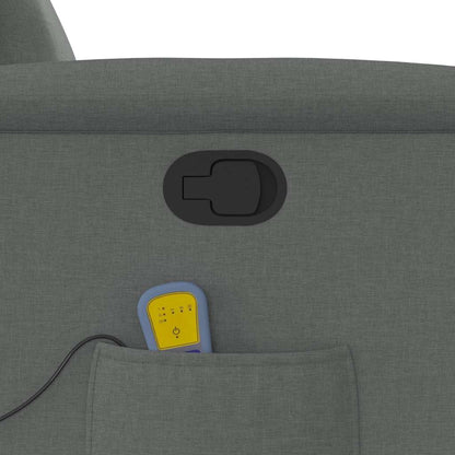 vidaXL Fauteuil de massage releveur gris foncé en tissu
