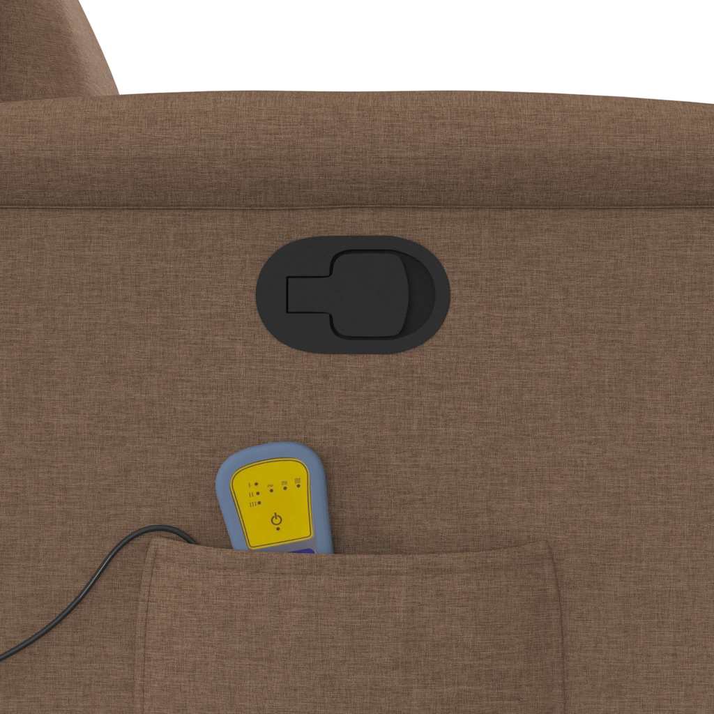 vidaXL Fauteuil de massage releveur tissu marron