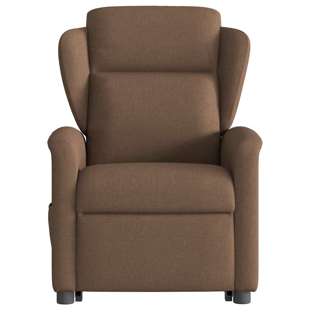vidaXL Fauteuil de massage releveur tissu marron