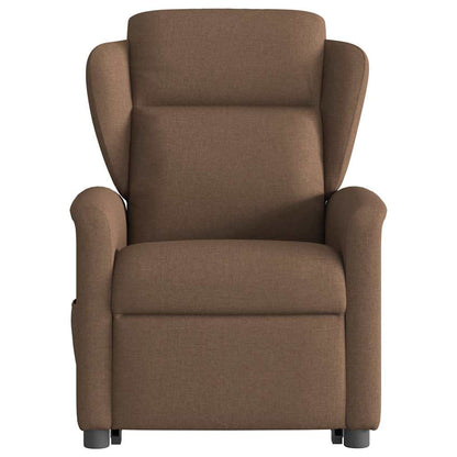 vidaXL Fauteuil de massage releveur tissu marron