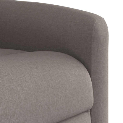vidaXL Massagesessel mit Aufstehhilfe Taupe Stoff