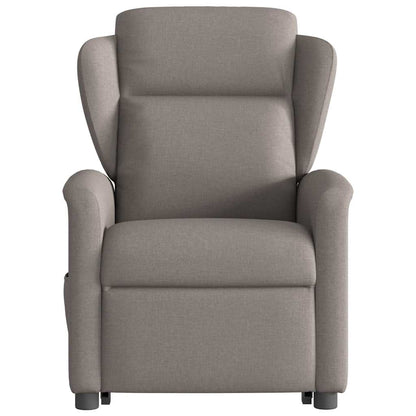 vidaXL Massagesessel mit Aufstehhilfe Taupe Stoff