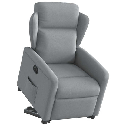 vidaXL Fauteuil de relaxation électrique releveur gris clair en tissu