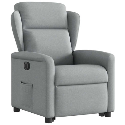 vidaXL Fauteuil de relaxation électrique releveur gris clair en tissu