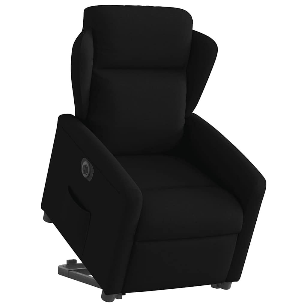 vidaXL Fauteuil releveur électrique en tissu noir
