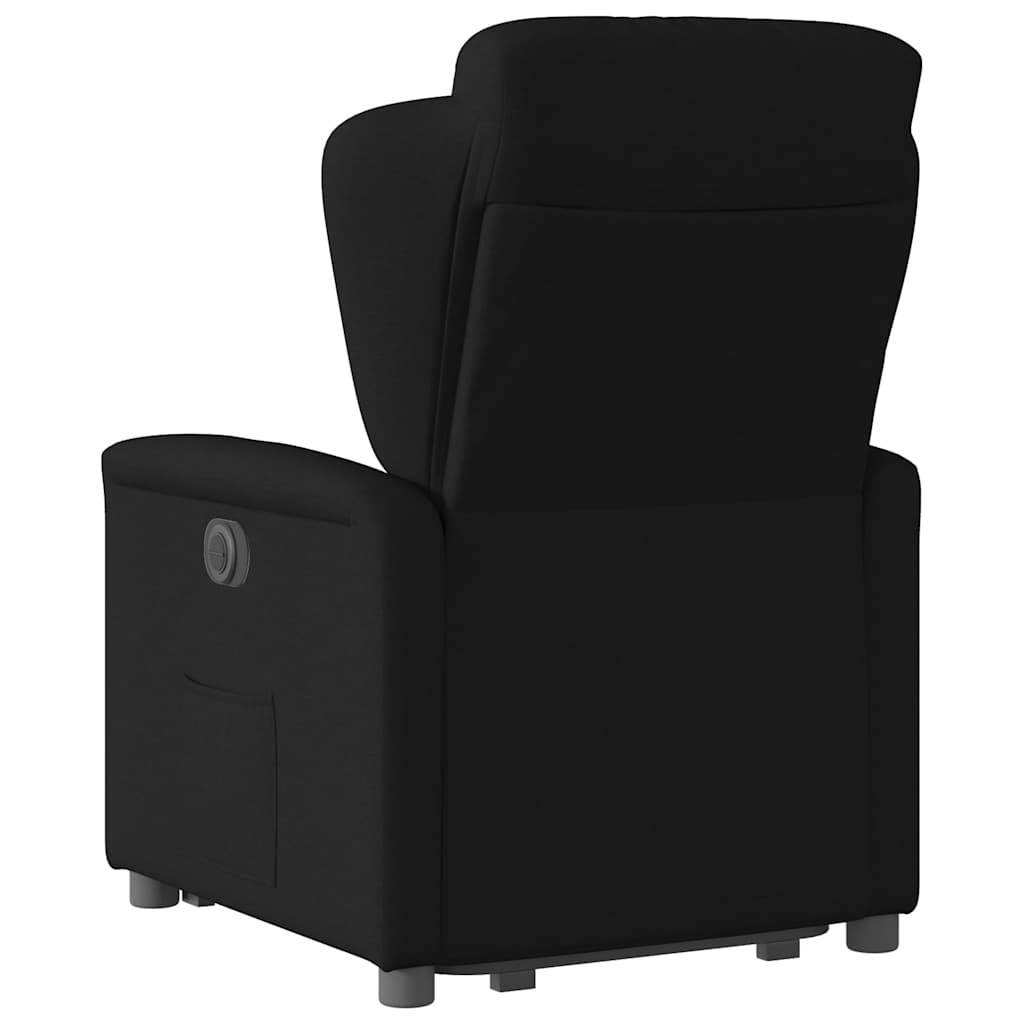 vidaXL Fauteuil releveur électrique en tissu noir