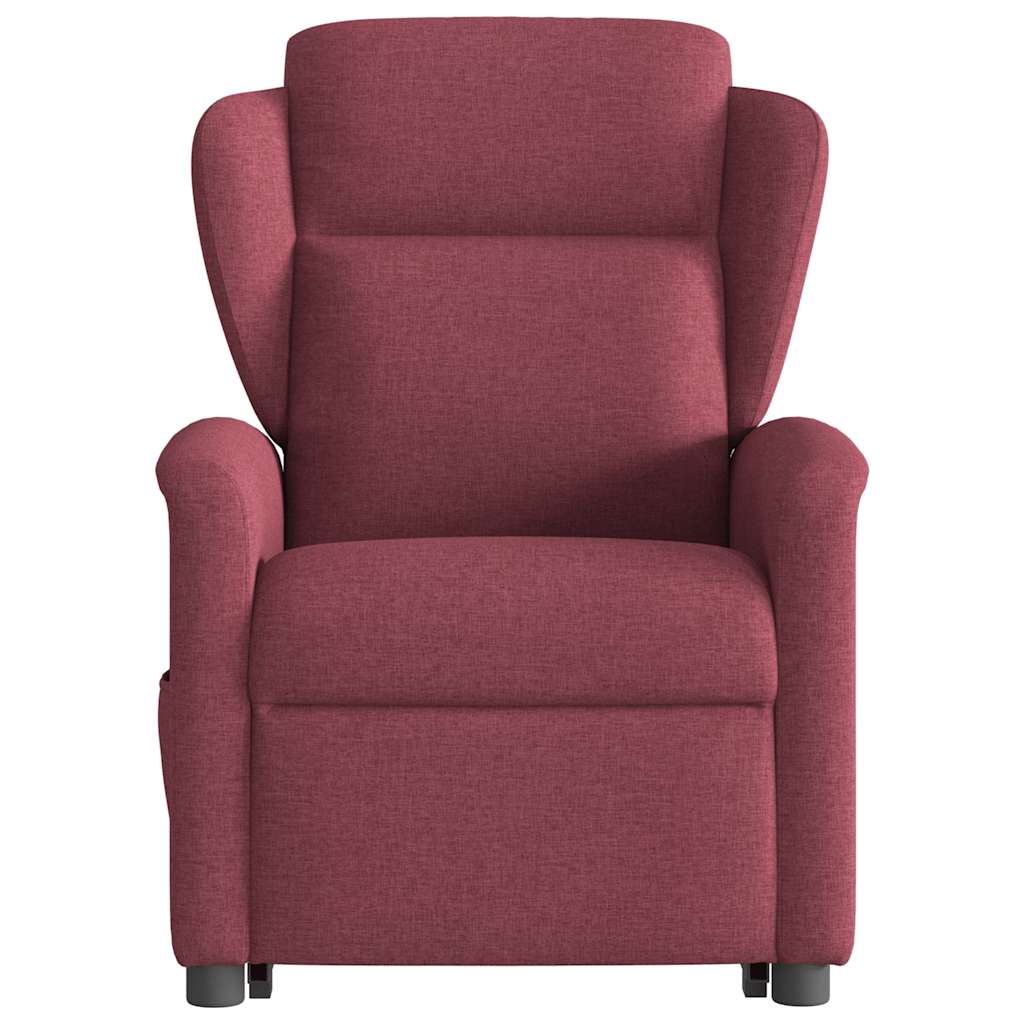vidaXL Relaxsessel mit Aufstehhilfe Elektrisch Weinrot Stoff