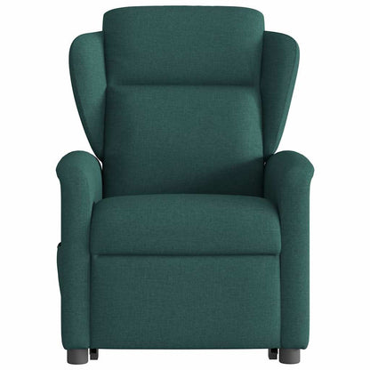 vidaXL Fauteuil releveur électrique en tissu vert foncé