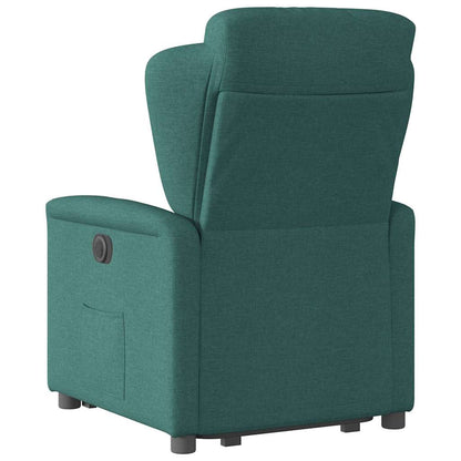 vidaXL Fauteuil releveur électrique en tissu vert foncé