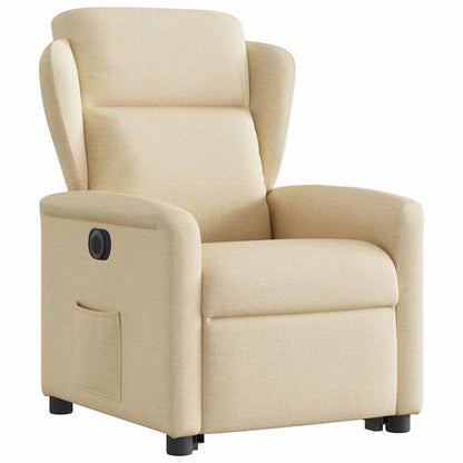 vidaXL Fauteuil releveur électrique crème en tissu