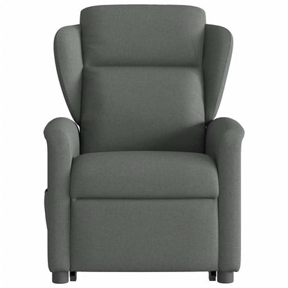 vidaXL Fauteuil de massage électrique releveur en tissu gris foncé