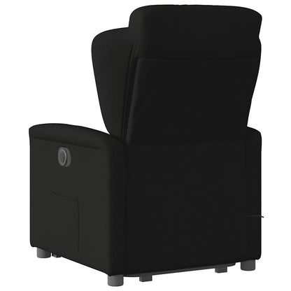 vidaXL Elektrischer Massagesessel mit Aufstehhilfe Schwarz Stoff