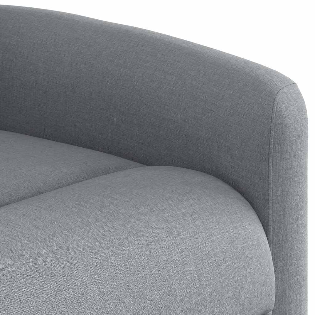 vidaXL Fauteuil relax électrique Gris clair Tissu