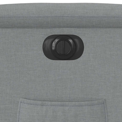 vidaXL Fauteuil relax électrique Gris clair Tissu