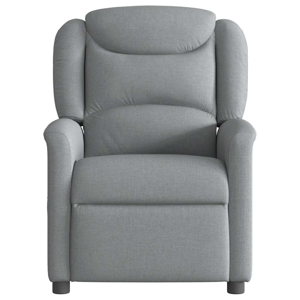 vidaXL Fauteuil relax électrique Gris clair Tissu