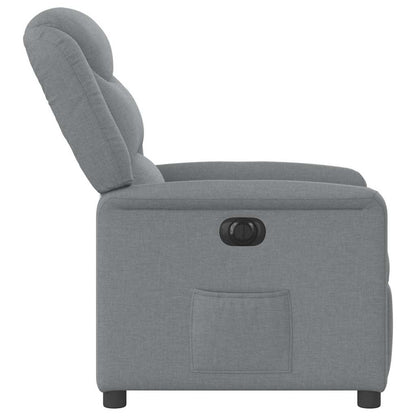 vidaXL Fauteuil relax électrique Gris clair Tissu