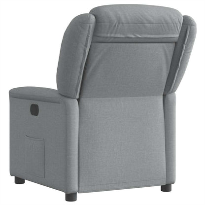 vidaXL Fauteuil relax électrique Gris clair Tissu