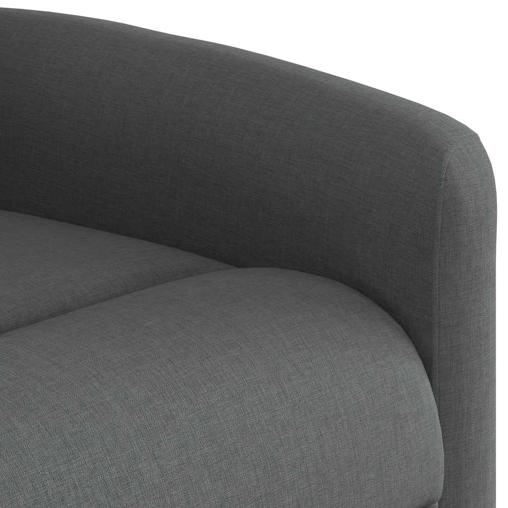 vidaXL Fauteuil relax électrique en tissu gris foncé