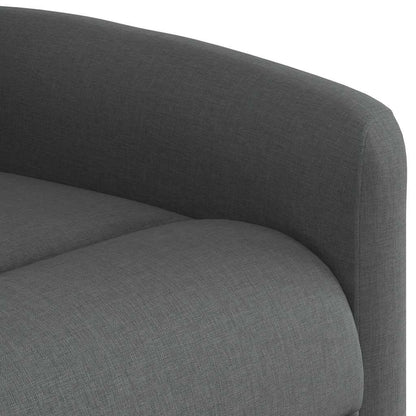 vidaXL Fauteuil relax électrique en tissu gris foncé