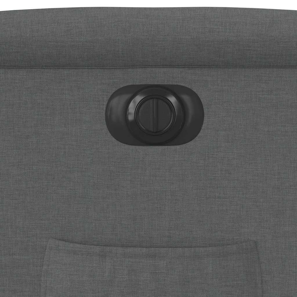 vidaXL Fauteuil relax électrique en tissu gris foncé
