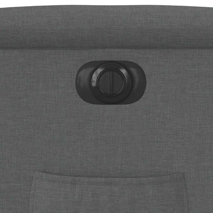 vidaXL Fauteuil relax électrique en tissu gris foncé