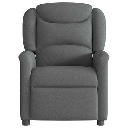 vidaXL Fauteuil relax électrique en tissu gris foncé