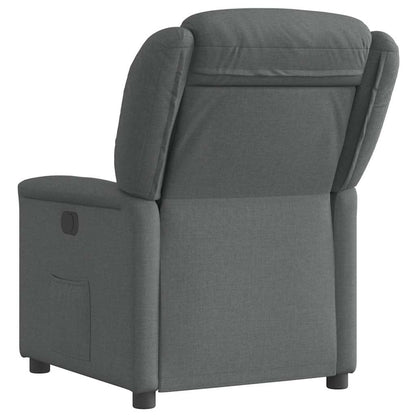vidaXL Fauteuil relax électrique en tissu gris foncé
