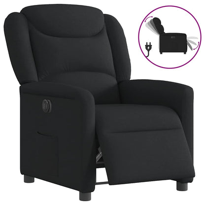 vidaXL Fauteuil relax électrique noir en tissu