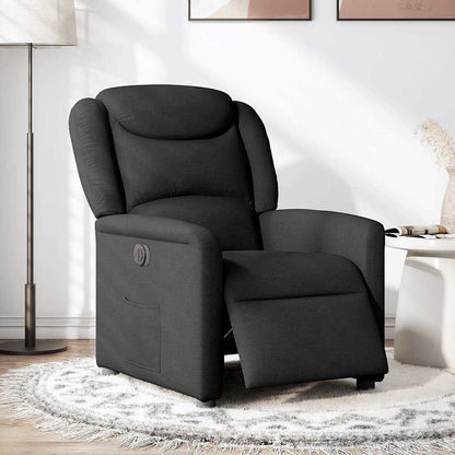 vidaXL Fauteuil relax électrique noir en tissu