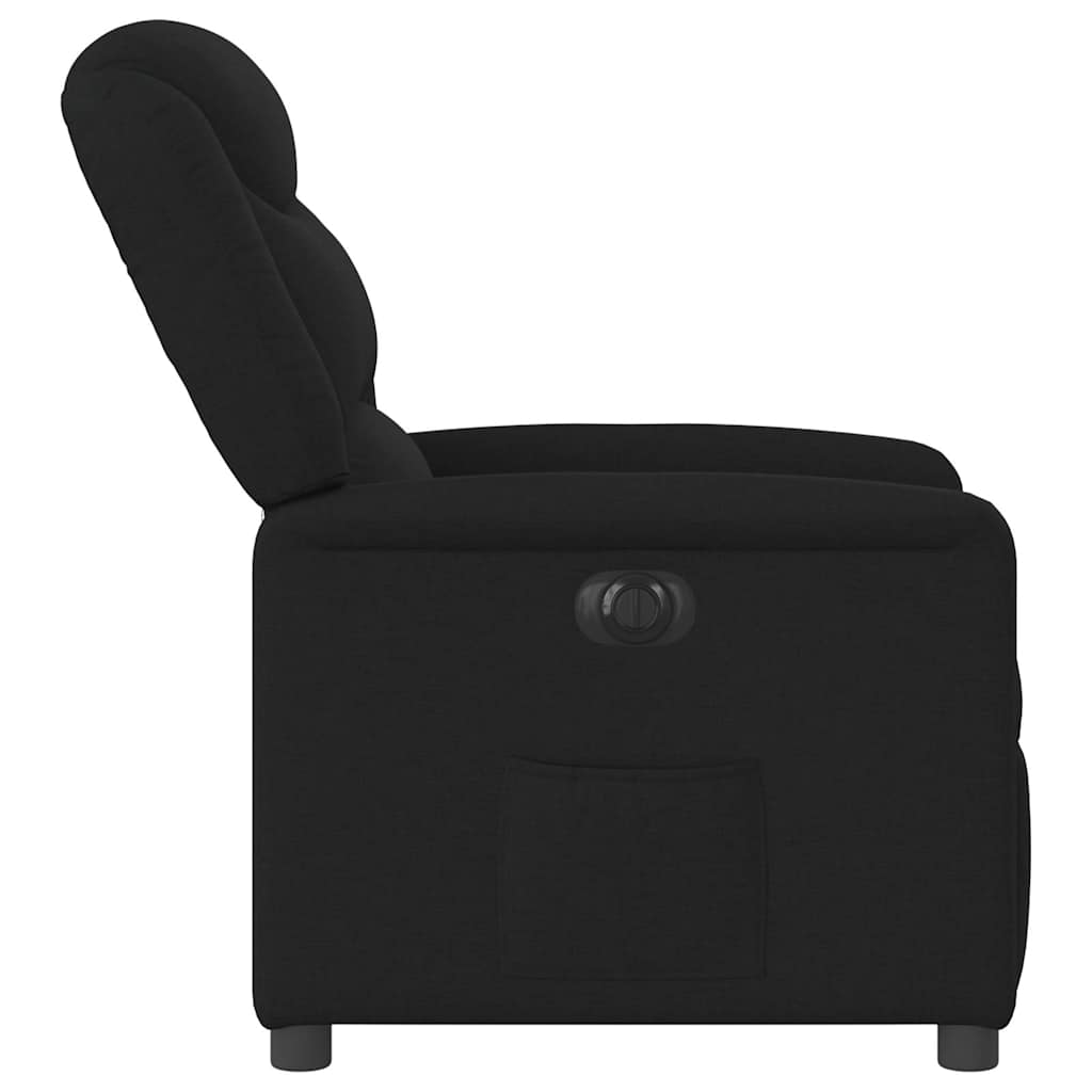 vidaXL Fauteuil relax électrique noir en tissu