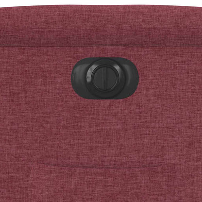 vidaXL Fauteuil relax électrique tissu rouge bordeaux