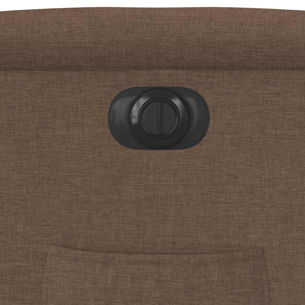 vidaXL Fauteuil de Relaxation Électrique Marron Tissu
