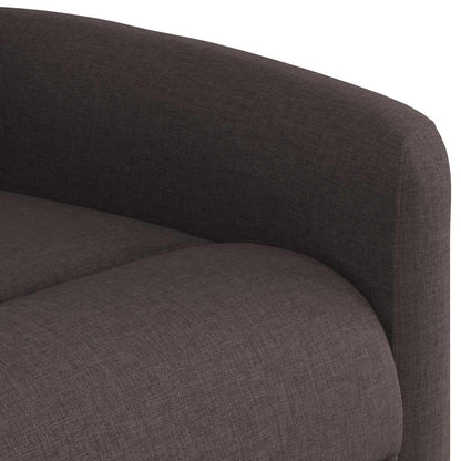 vidaXL Fauteuil relax électrique marron foncé en tissu