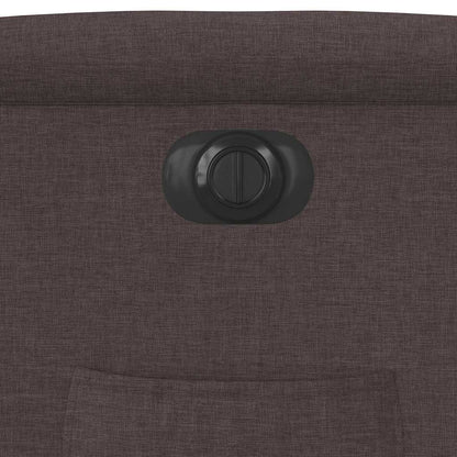 vidaXL Fauteuil relax électrique marron foncé en tissu