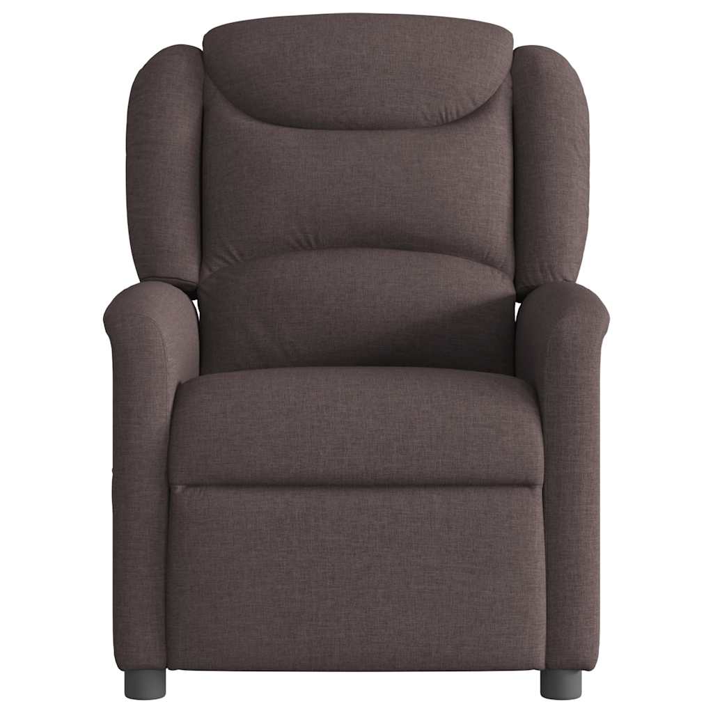 vidaXL Fauteuil relax électrique marron foncé en tissu