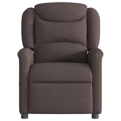 vidaXL Fauteuil relax électrique marron foncé en tissu