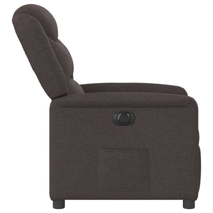 vidaXL Fauteuil relax électrique marron foncé en tissu